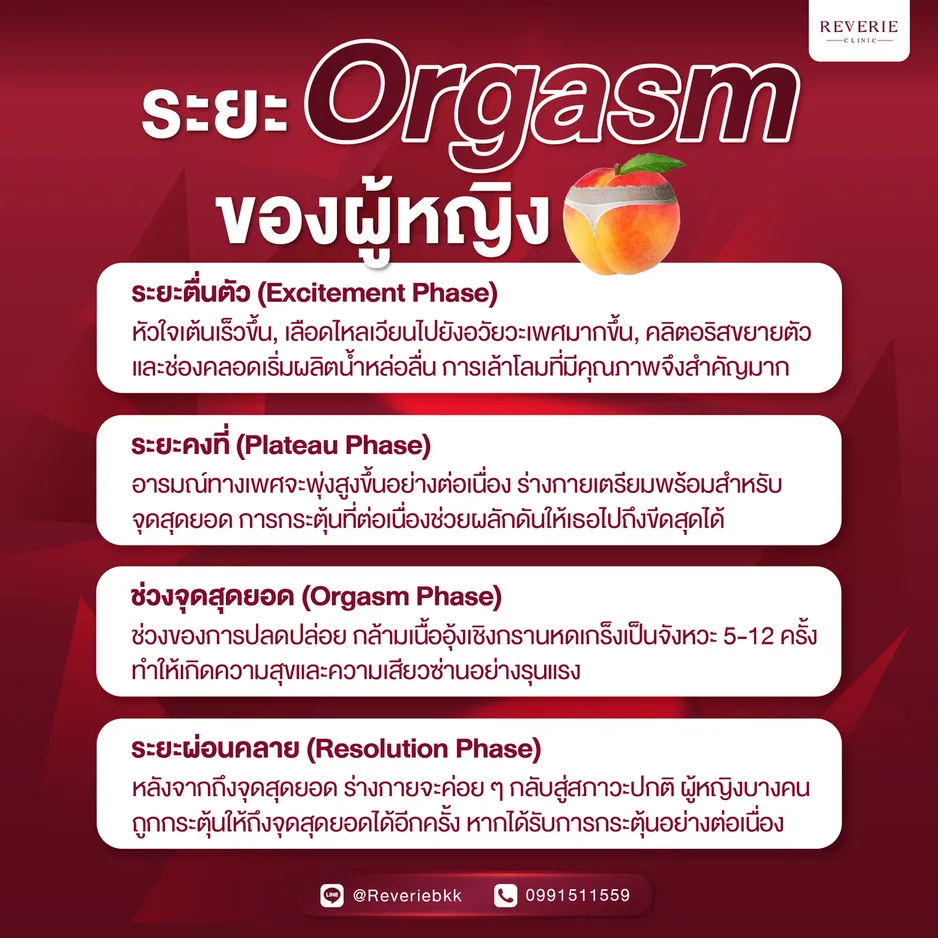 ระยะของ Orgasm ในผู้หญิง