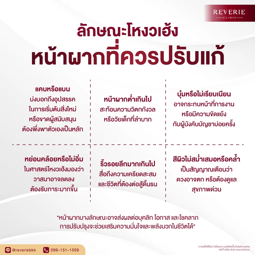 ลักษณะหน้าผากที่ควรปรับแก้