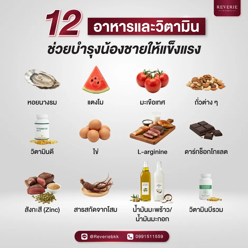 12 อาหารและวิตามินช่วยบำรุงน้องชายให้แข็งแรง